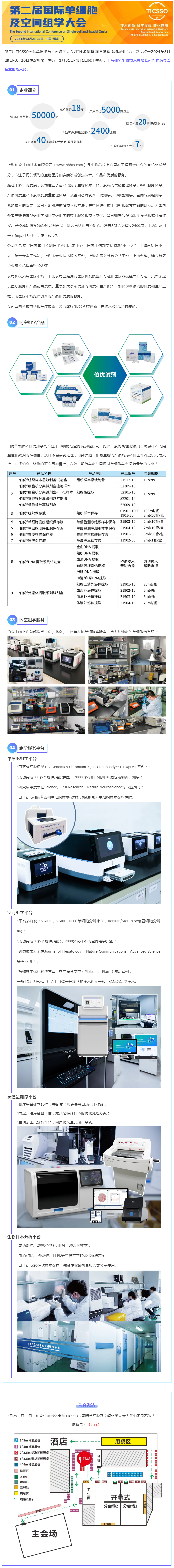 TICSSO- 2 單細胞大會 | 伯豪生物：時空多組學產(chǎn)品 + 服務一站式解決方案