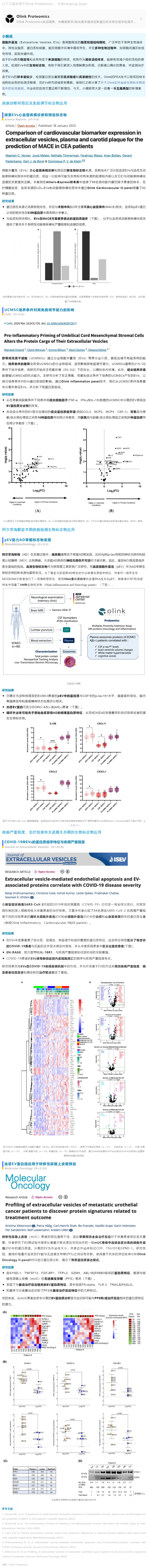 2025 年 01 月 22 日 外泌體專題 II|Olink 精準(zhǔn)蛋白組學(xué)助力細(xì)胞外囊泡研究